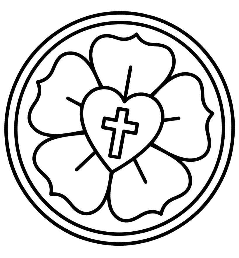 Lutherrose kostenlos druckbare einfach