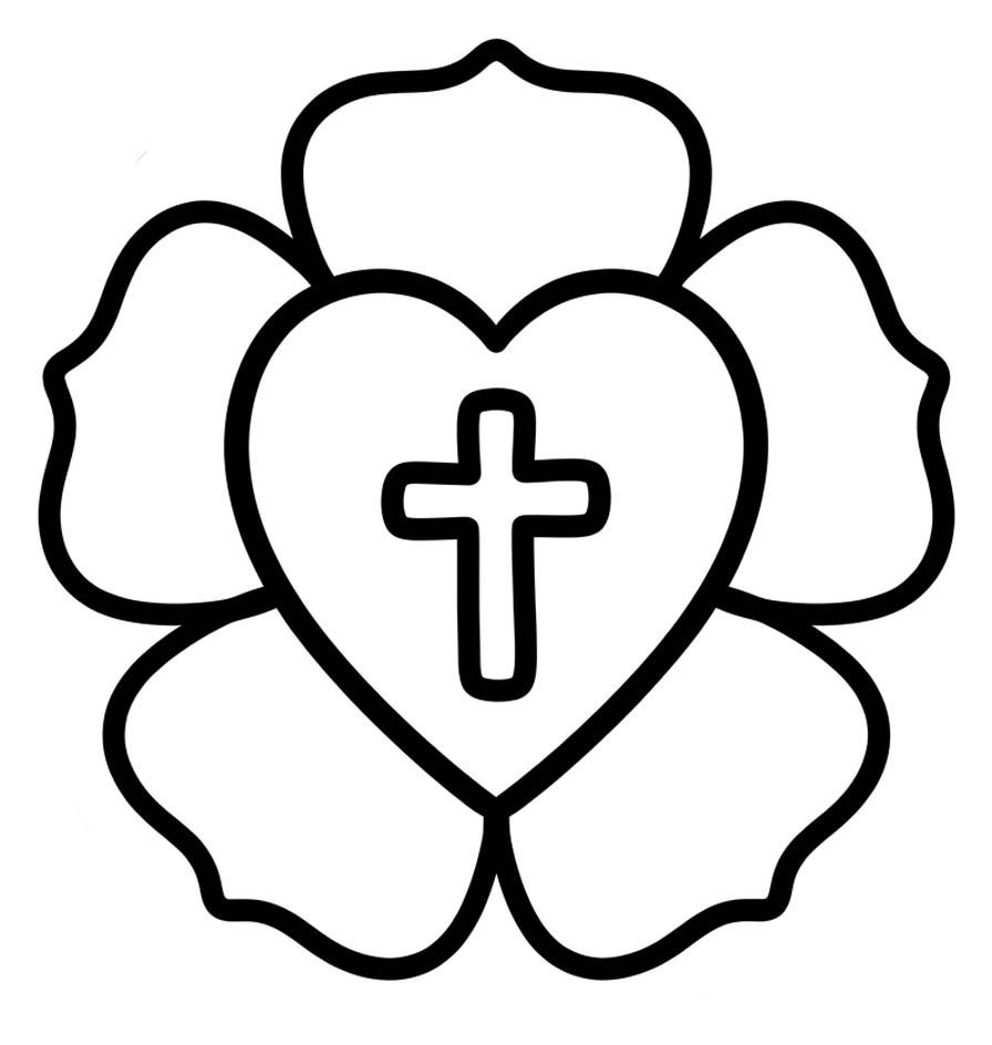 Lutherrose ausmalbilder