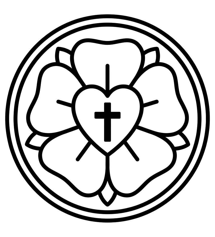 Lutherrose kostenlos schlicht