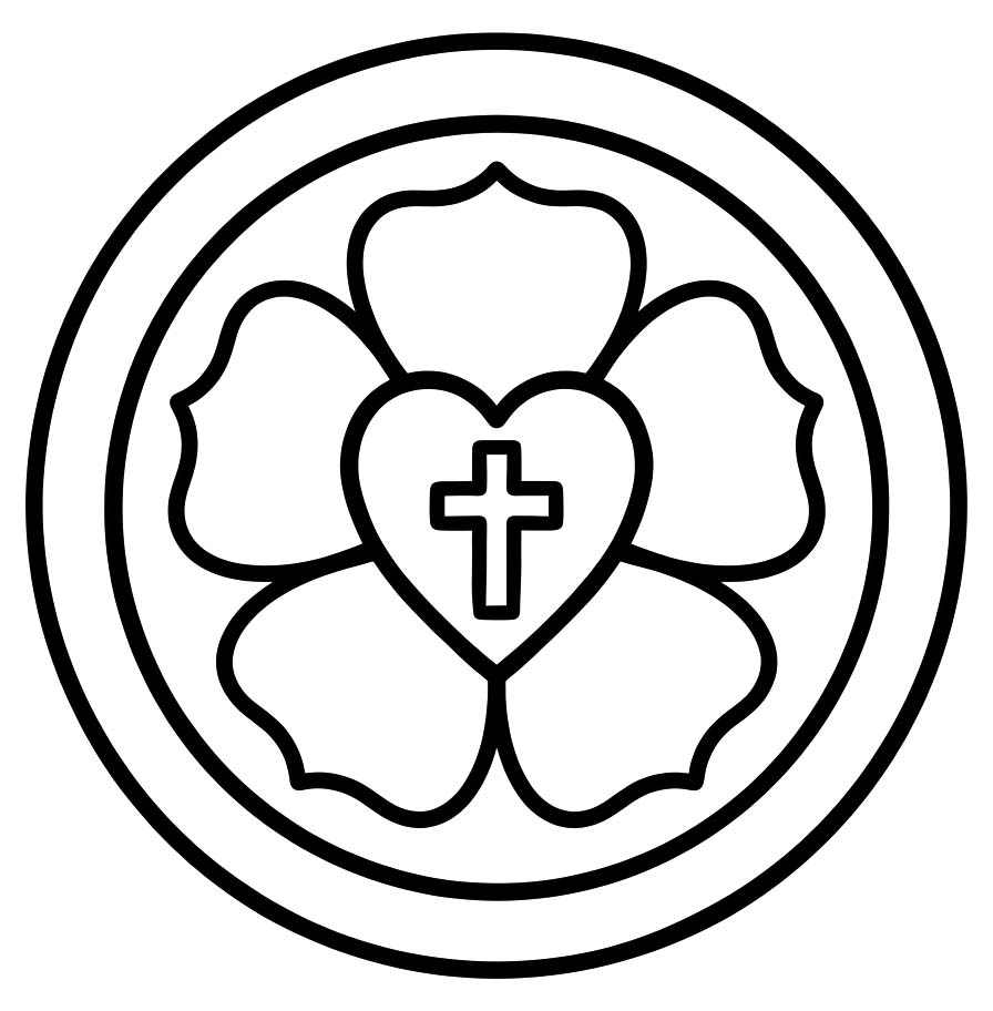 Lutherrose zum Ausdrucken für Kinder