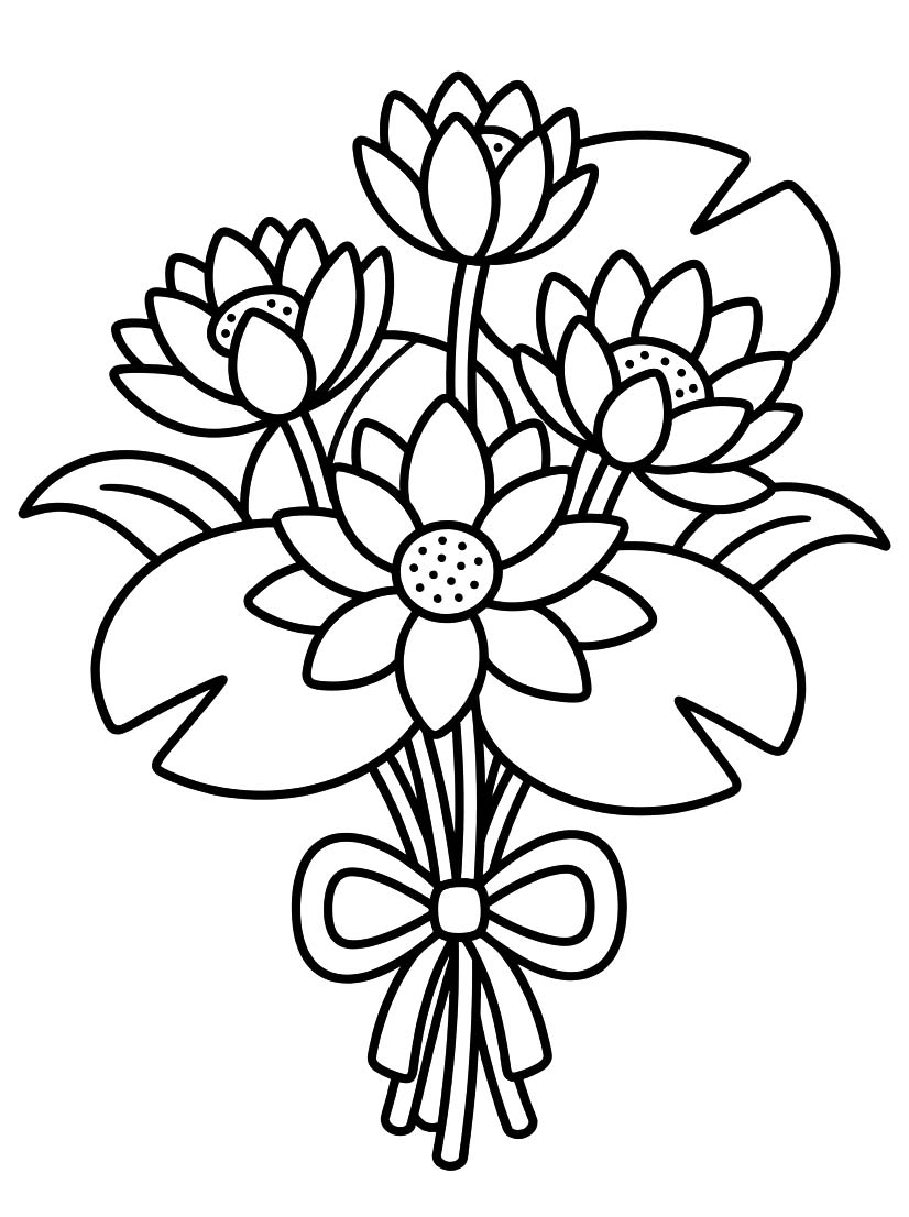Seerose ausmalbilder