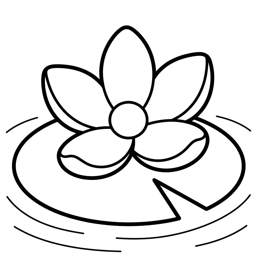 Seerose kostenlos druckbare einfach