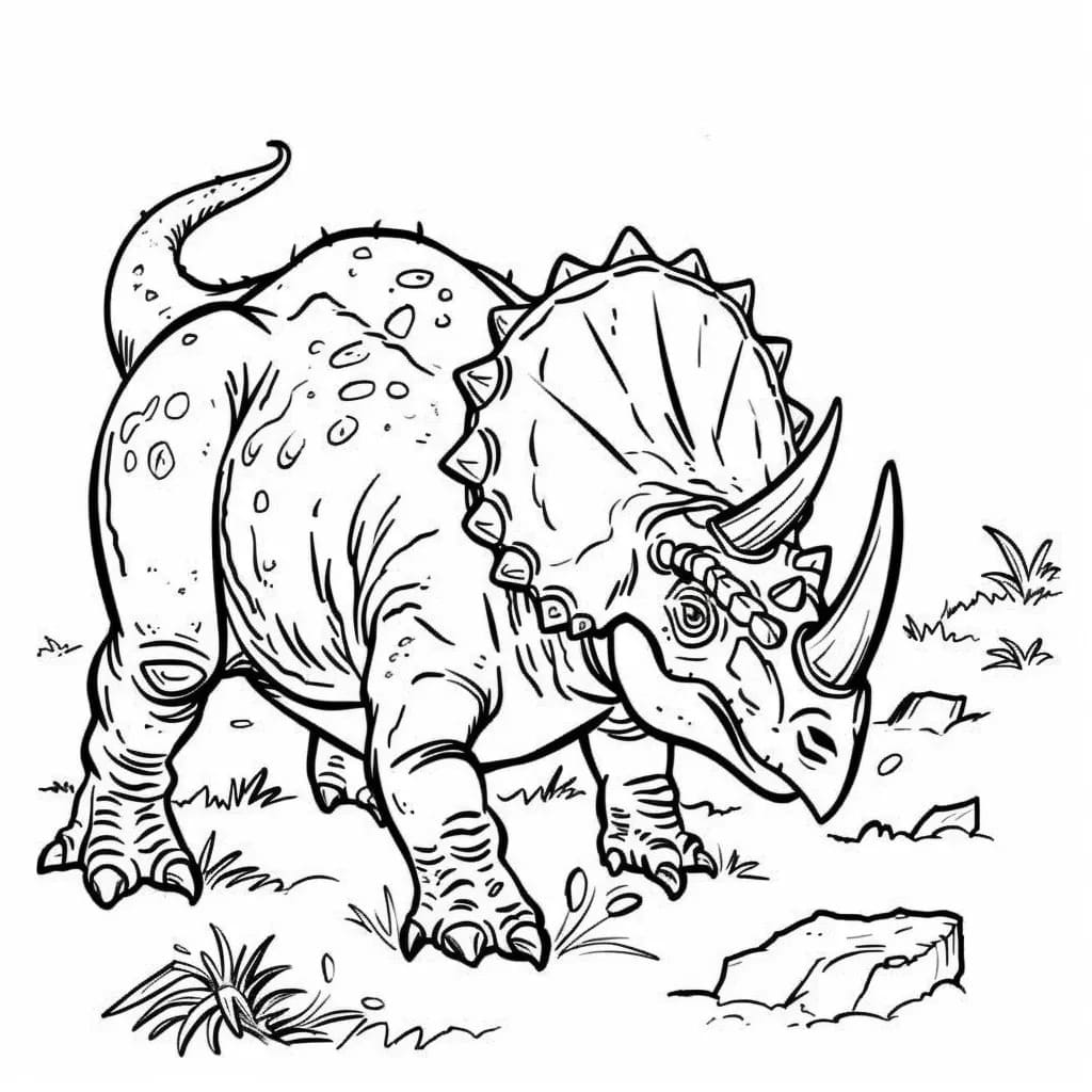 Triceratops druckbare einfach