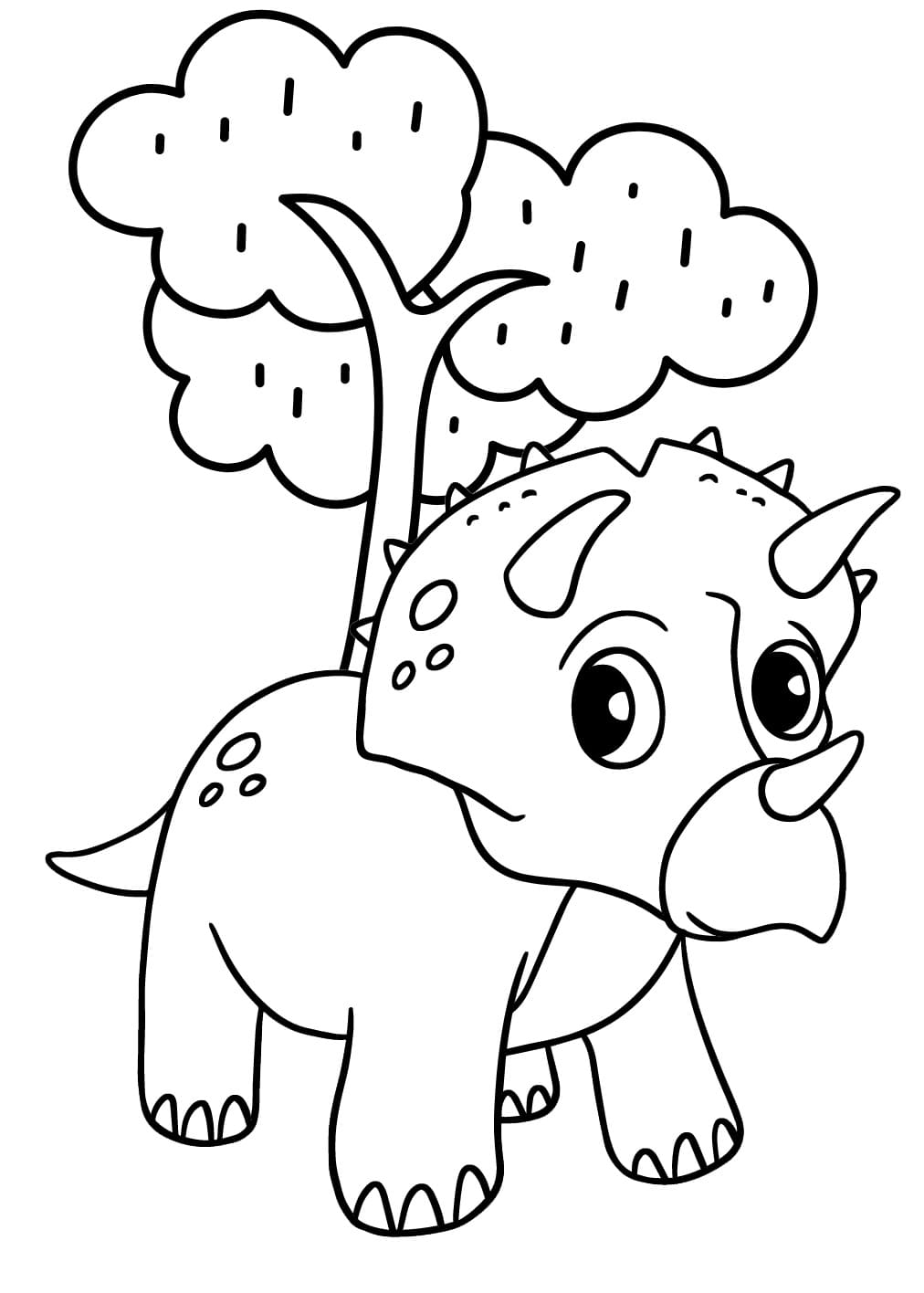 Triceratops druckbare für Kinder