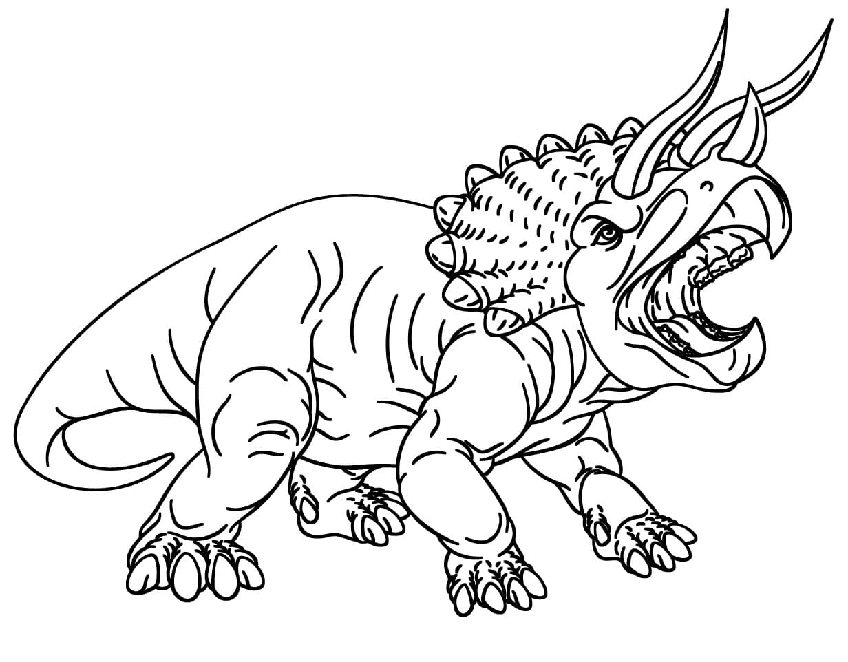 Triceratops kostenlos druckbare einfach