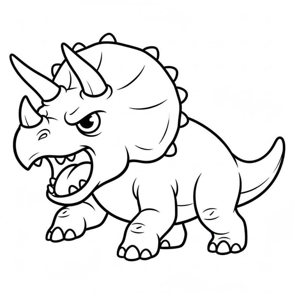 Triceratops kostenlos druckbare schlicht