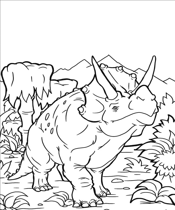 Triceratops kostenlos für Kinder