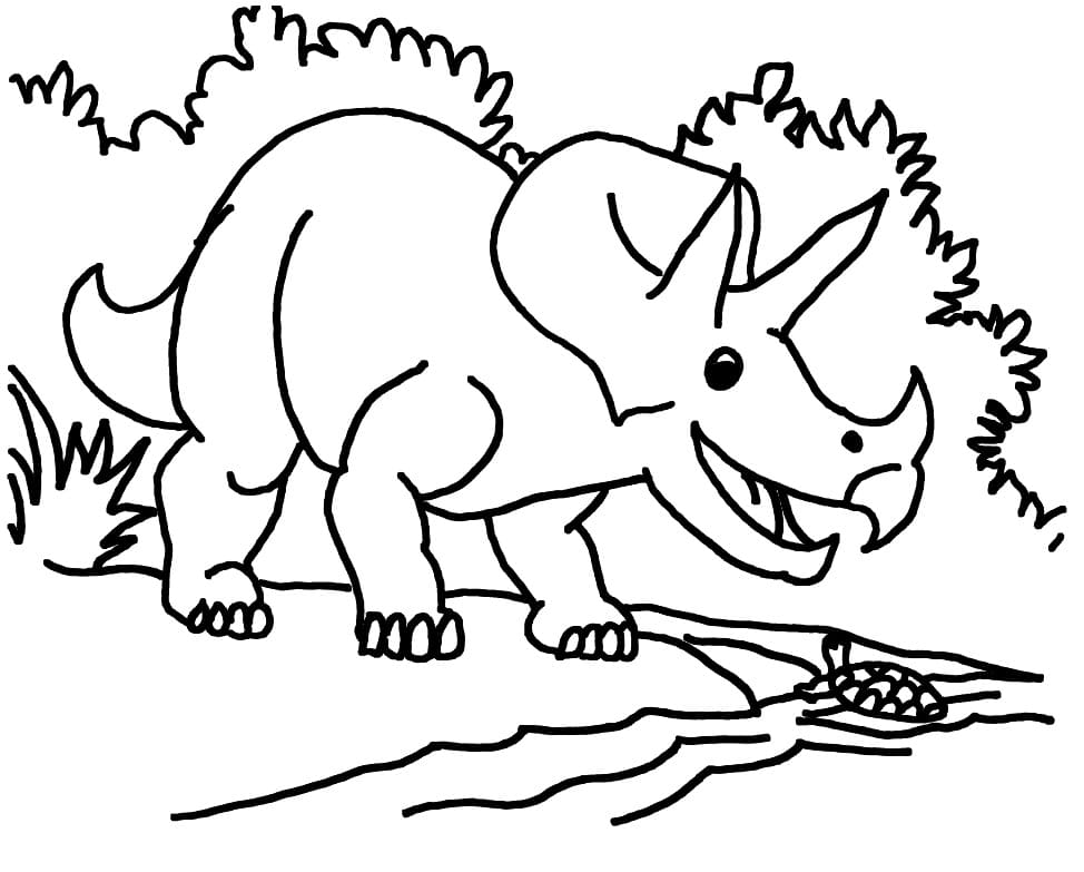 Triceratops coloring pages
