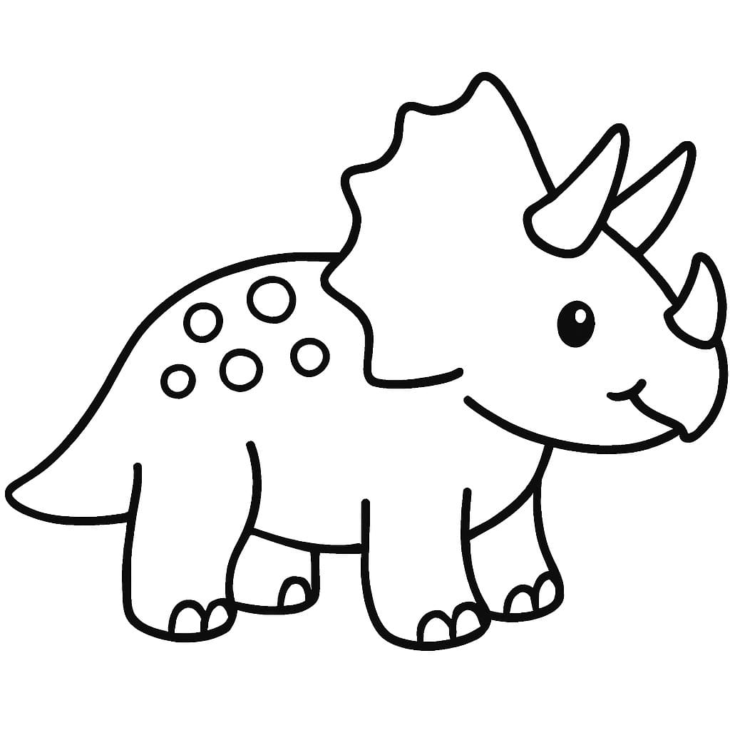 Triceratops zum Ausdrucken für Kinder