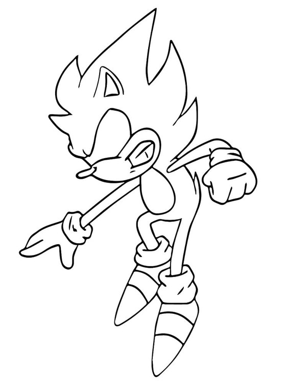 Zeichne Dark Sonic druckbare