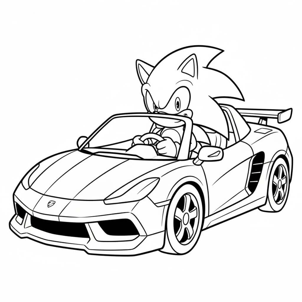 Zeichne Dark Sonic druckbare einfach