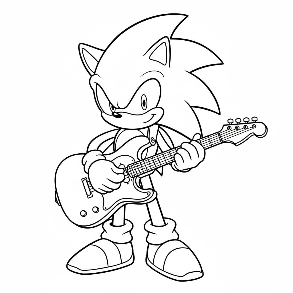 Zeichne Dark Sonic druckbare für Kinder