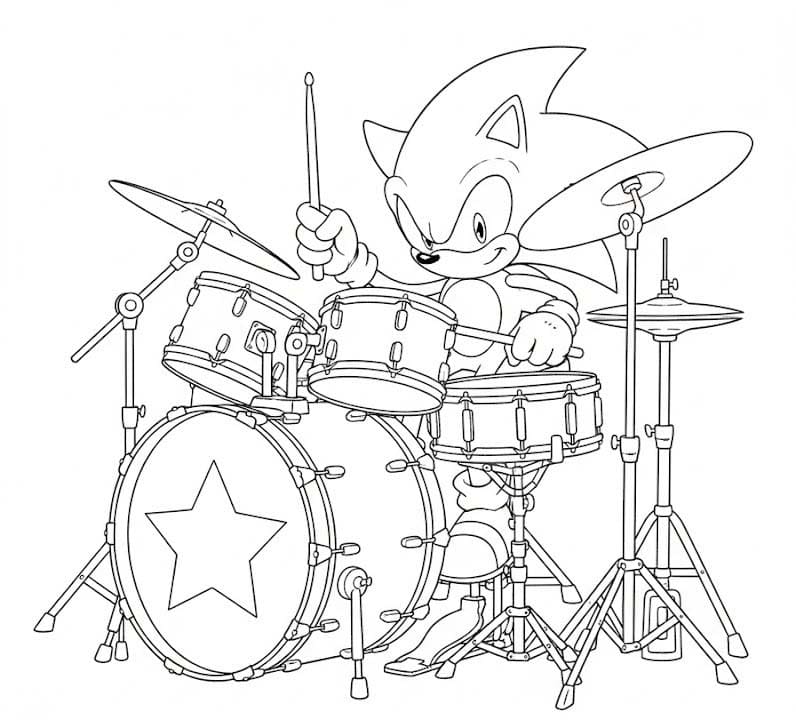 Zeichne Dark Sonic einfach
