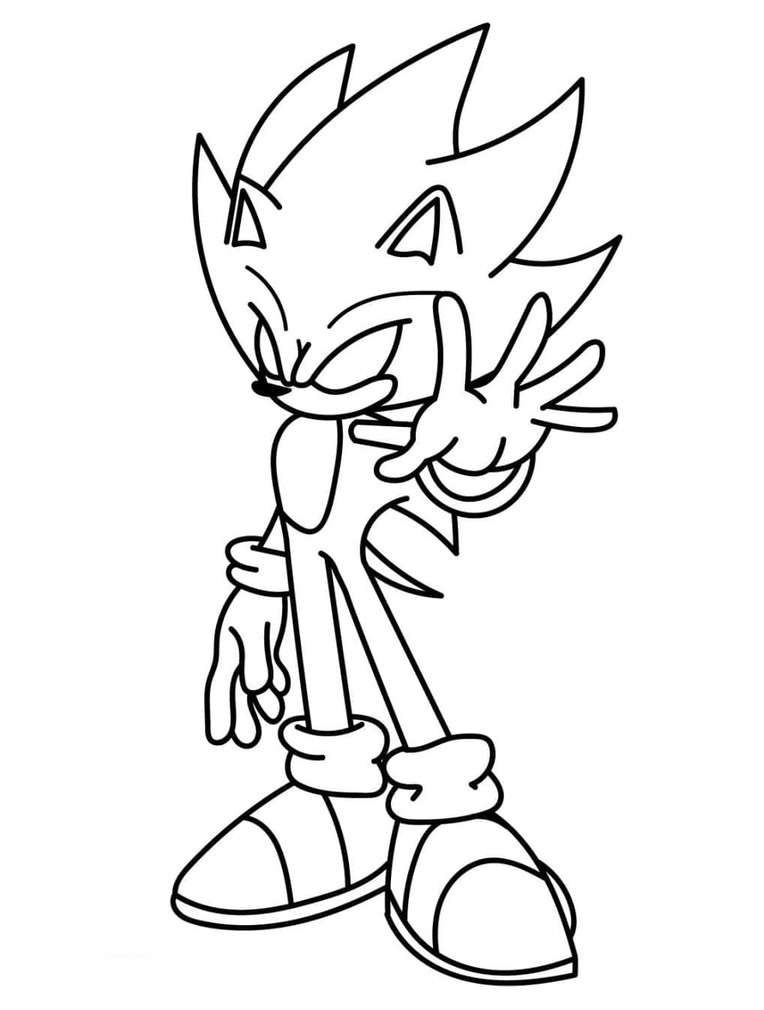 Zeichne Dark Sonic kostenlos
