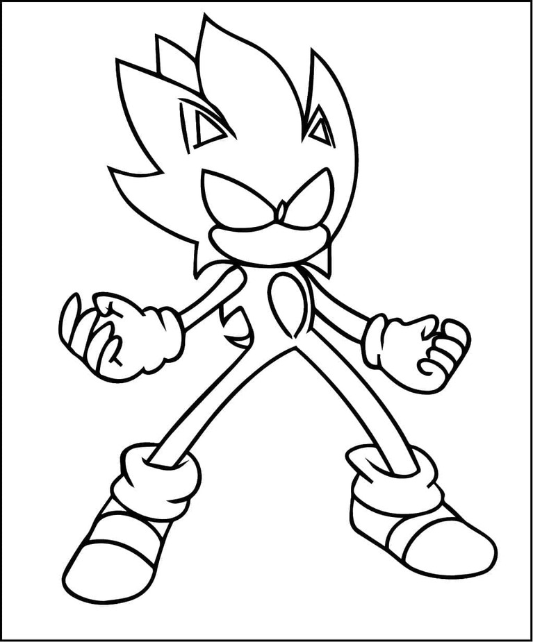 Zeichne Dark Sonic kostenlos basisch