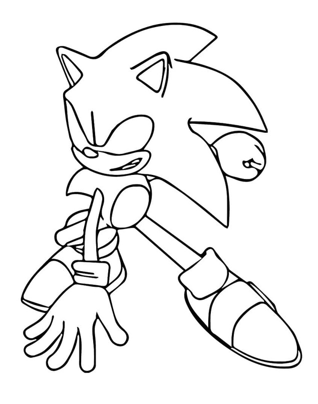 Zeichne Dark Sonic kostenlos druckbare