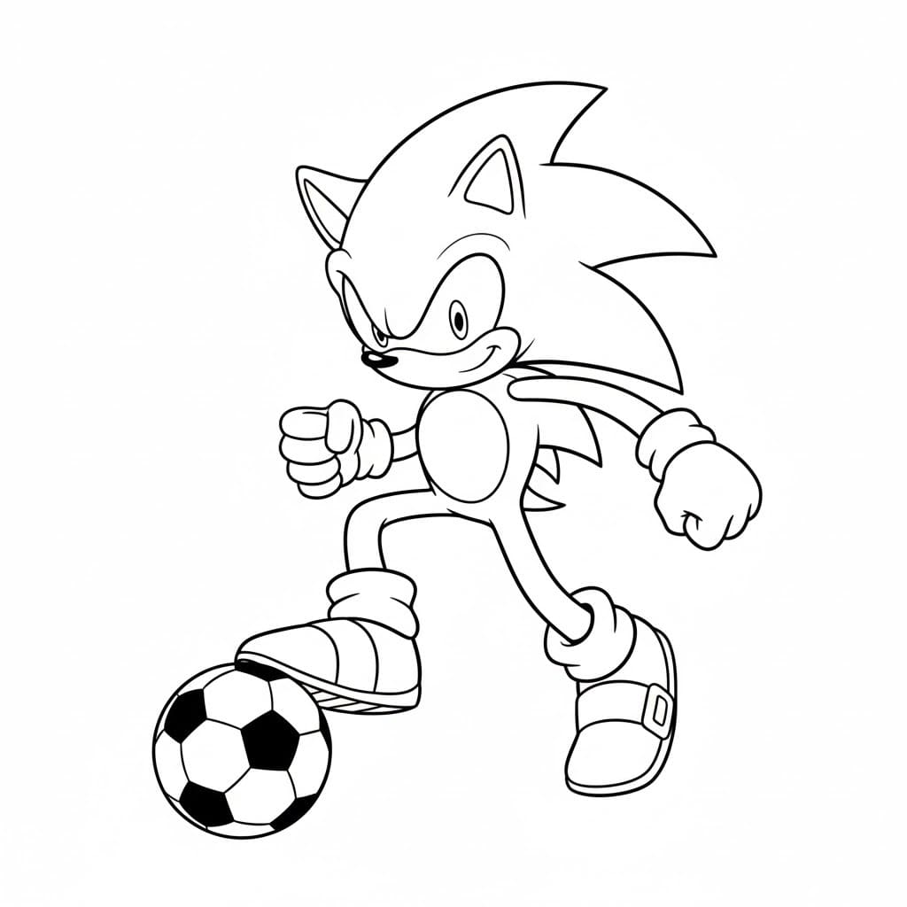 Zeichne Dark Sonic kostenlos druckbare einfach