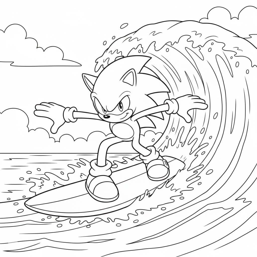 Zeichne Dark Sonic kostenlos einfach
