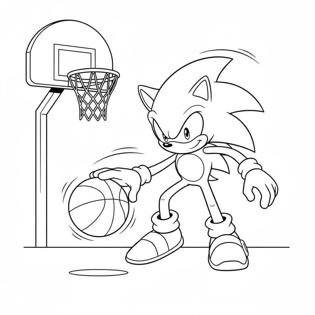Zeichne Dark Sonic schlicht