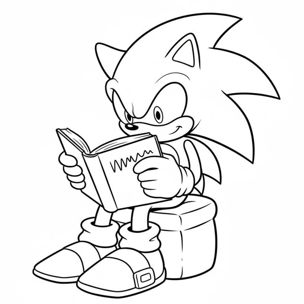 Zeichne Dark Sonic zum Ausdrucken