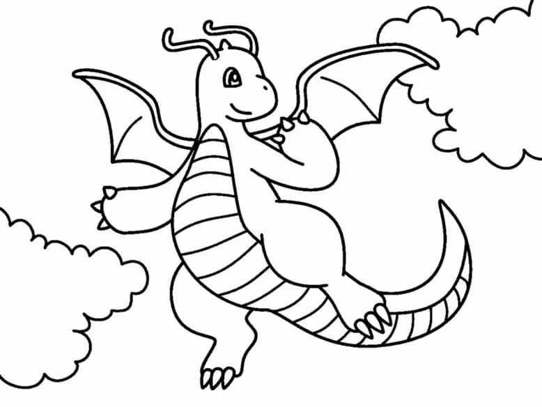 Zeichne Dragoran kostenlos schlicht