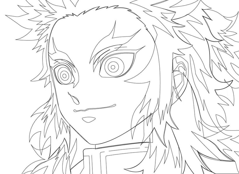 Kyojuro Rengoku ausmalbilder