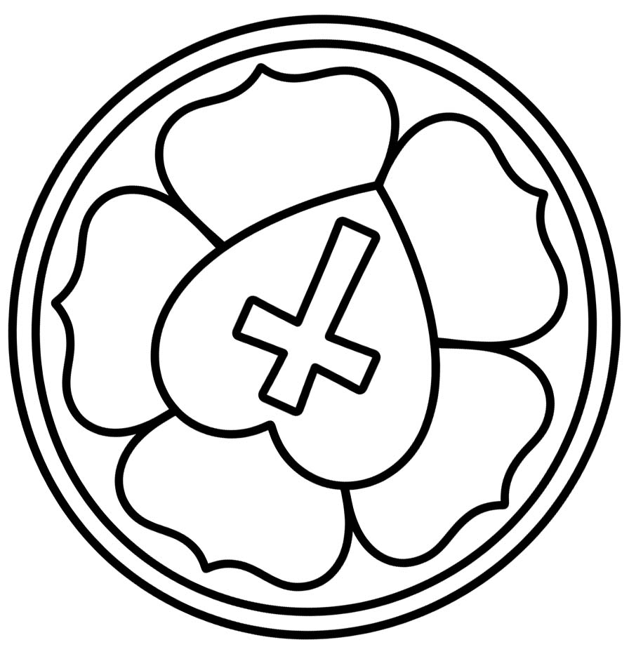 Zeichne Lutherrose