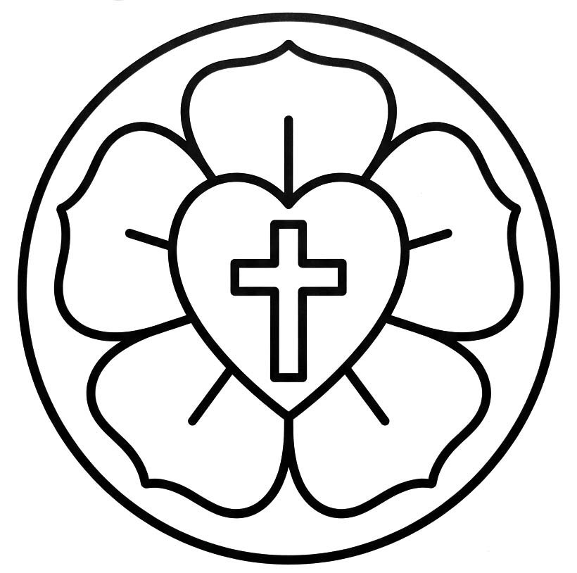 Zeichne Lutherrose kostenlos druckbare basisch