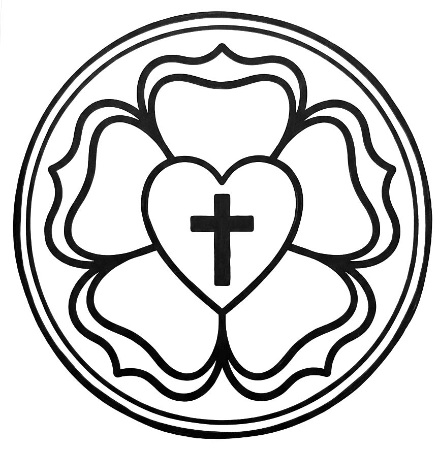 Zeichne Lutherrose kostenlos druckbare einfach
