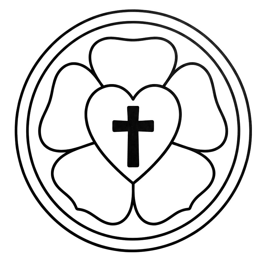 Zeichne Lutherrose kostenlos druckbare schlicht