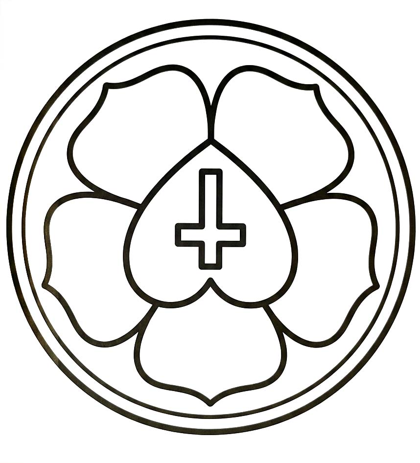 Zeichne Lutherrose kostenlos für Kinder