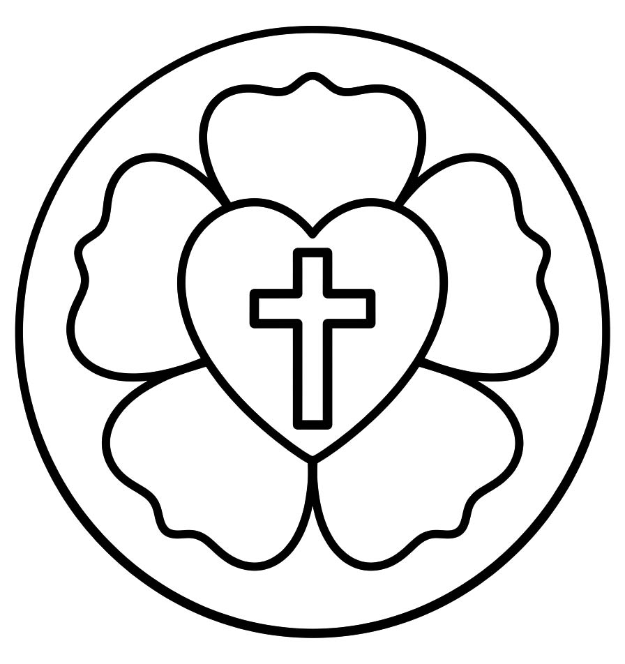 Zeichne Lutherrose zum Ausdrucken