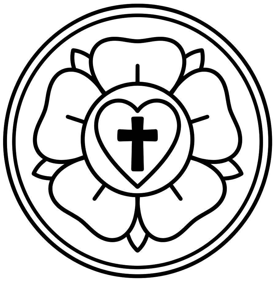 Zeichne Lutherrose zum Ausdrucken für Kinder