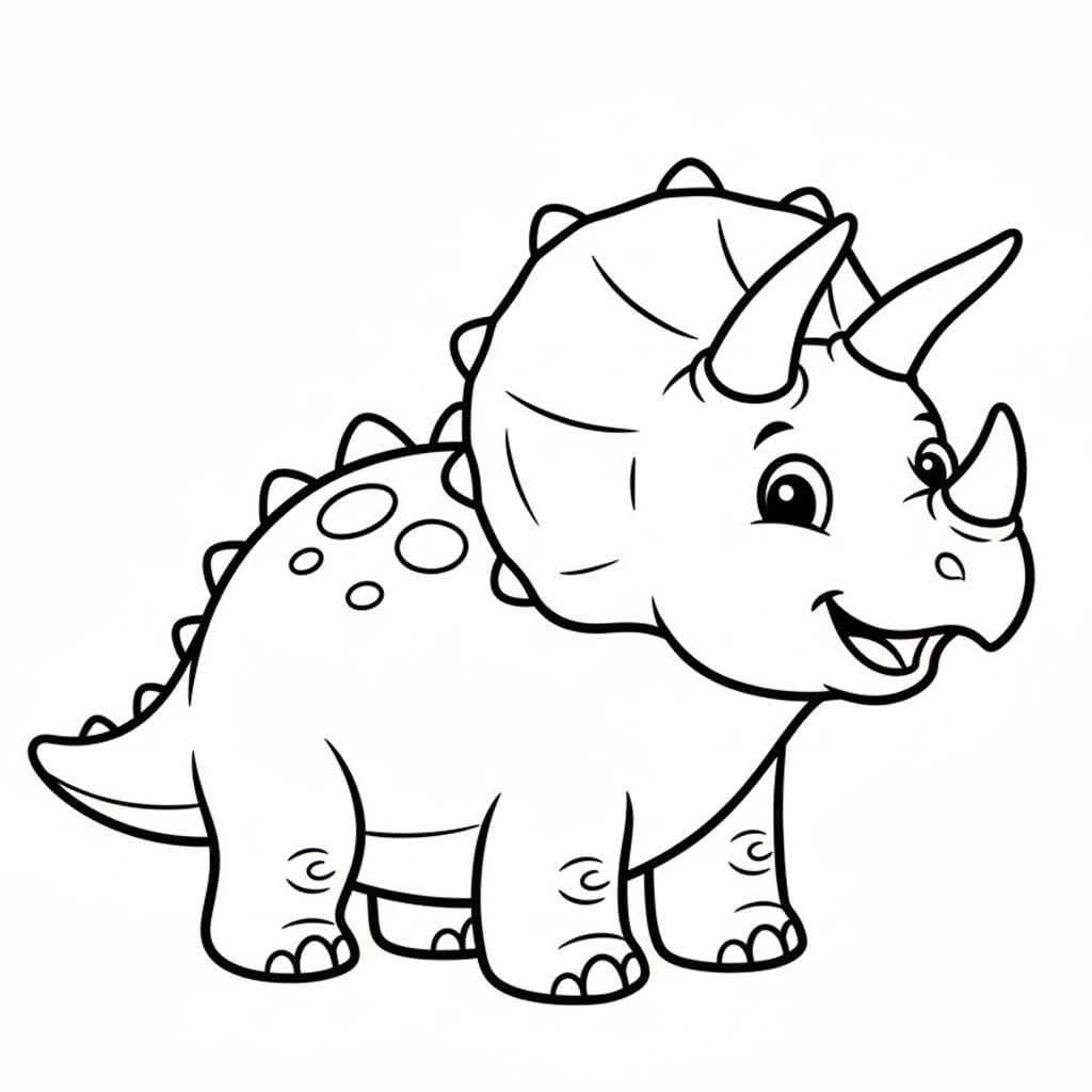 Zeichne Triceratops