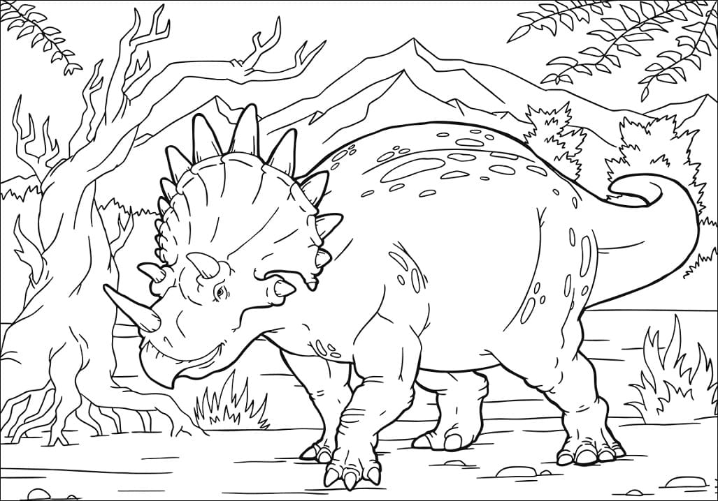 Zeichne Triceratops einfach