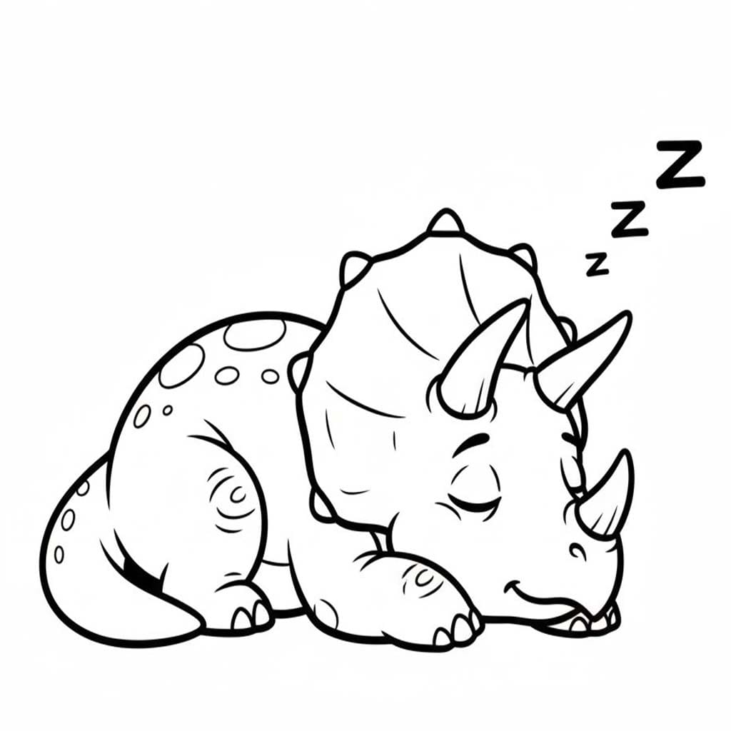 Zeichne Triceratops kostenlos basisch