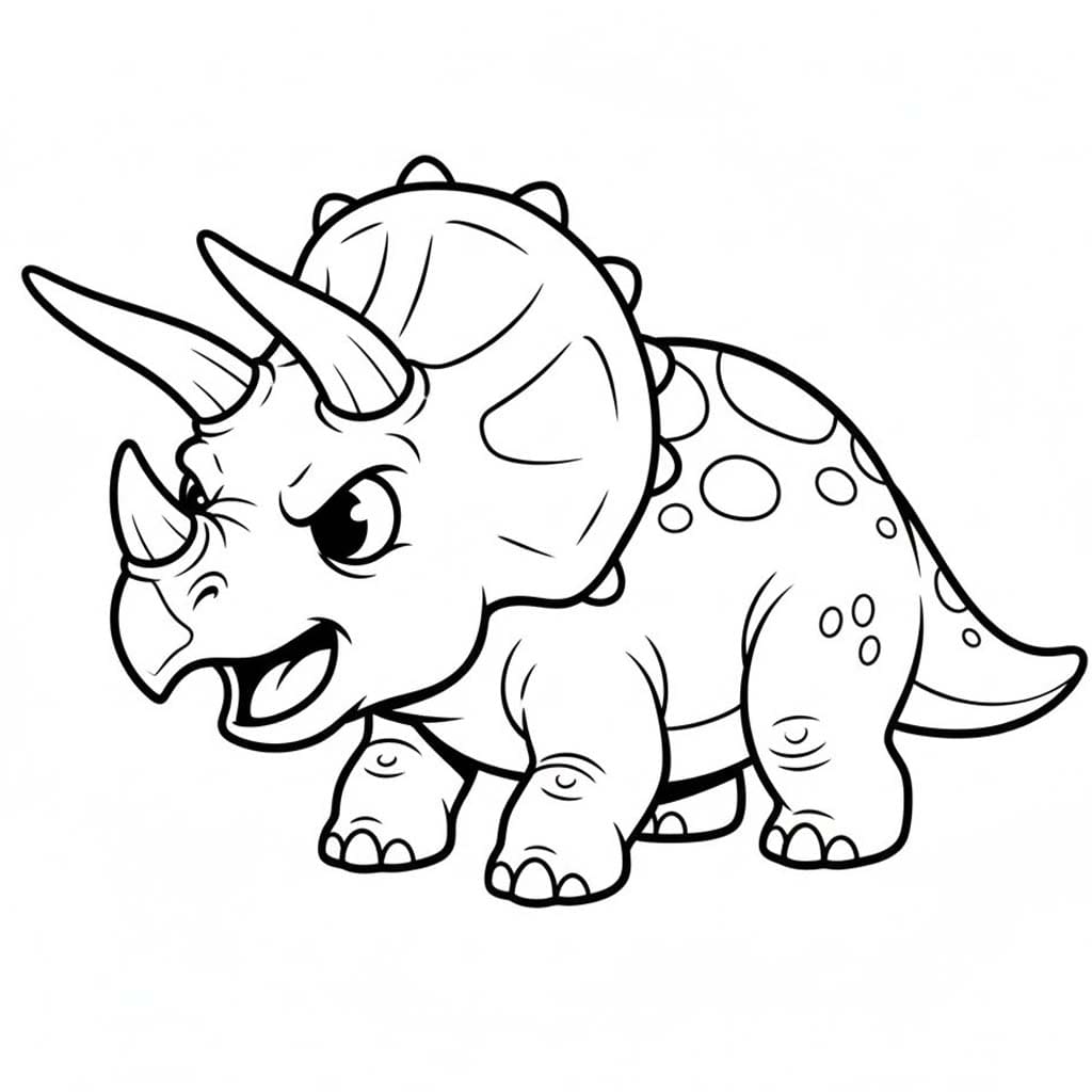 Zeichne Triceratops kostenlos druckbare basisch