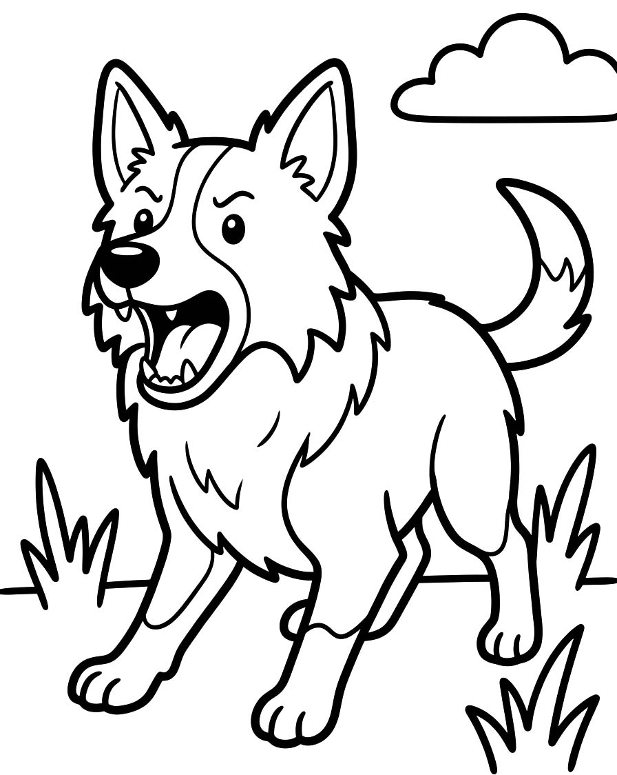 Border Collie kostenlos druckbare einfach