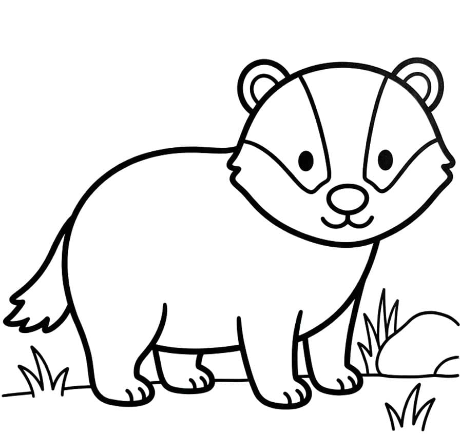 Dachse druckbare für Kinder coloring page