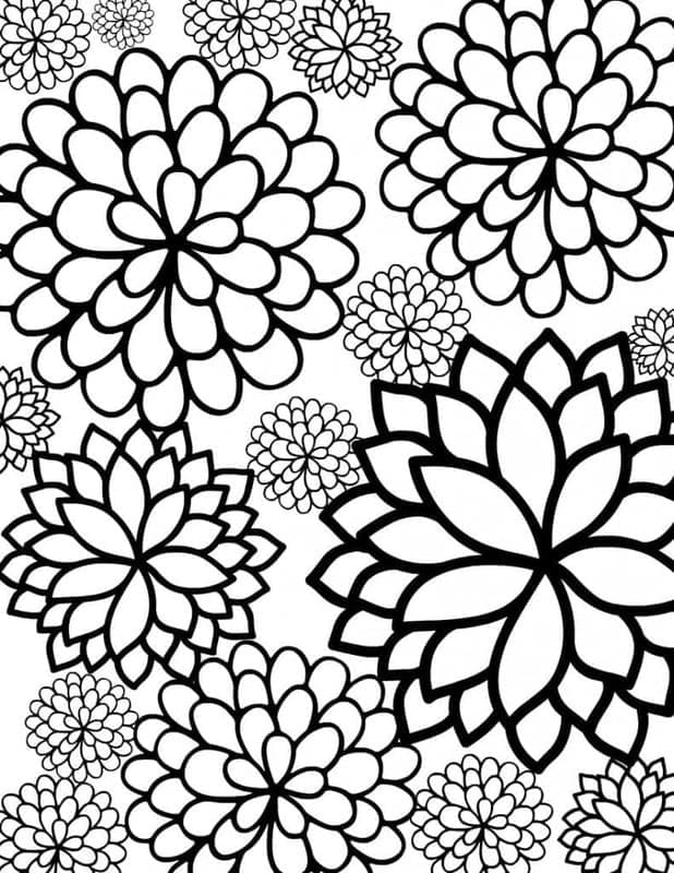 Dahlie für Kinder coloring page