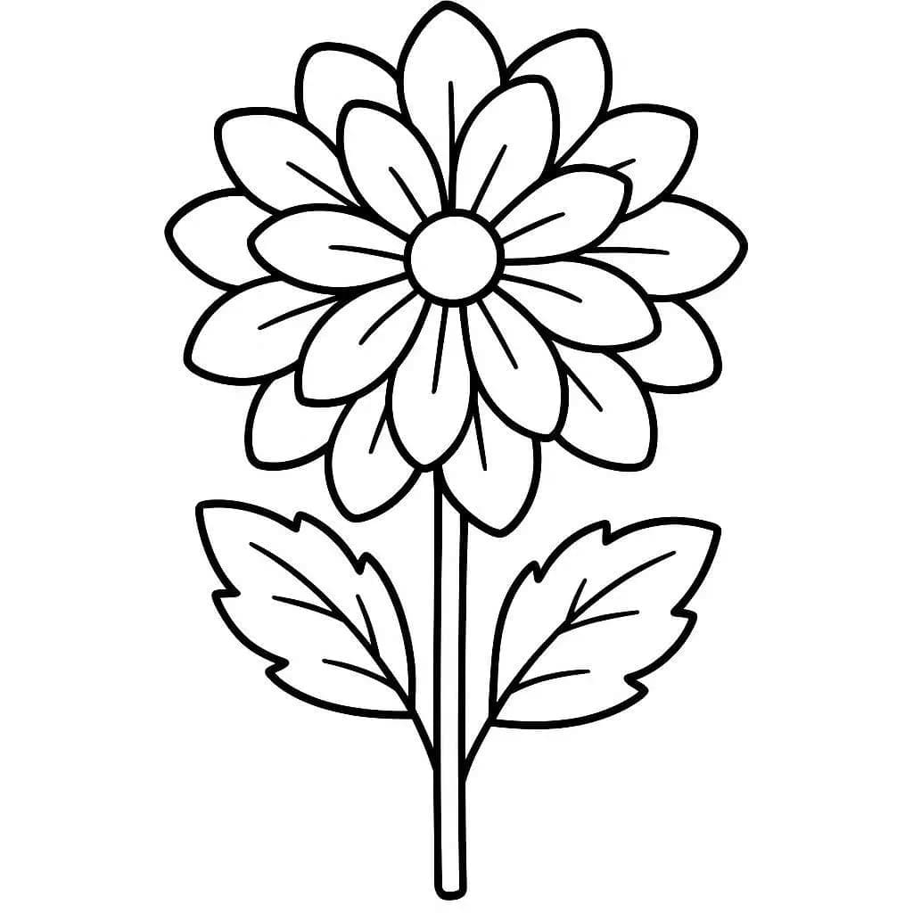 Dahlie kostenlos für Kinder coloring page
