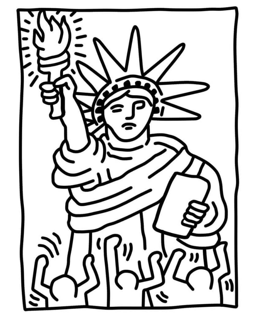 Freiheitsstatue druckbare basisch