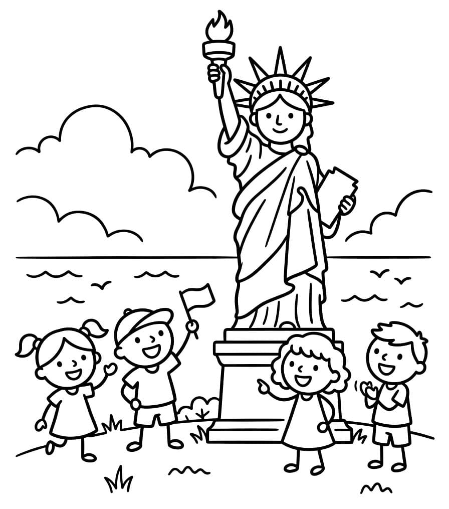 Freiheitsstatue kostenlos für Kinder