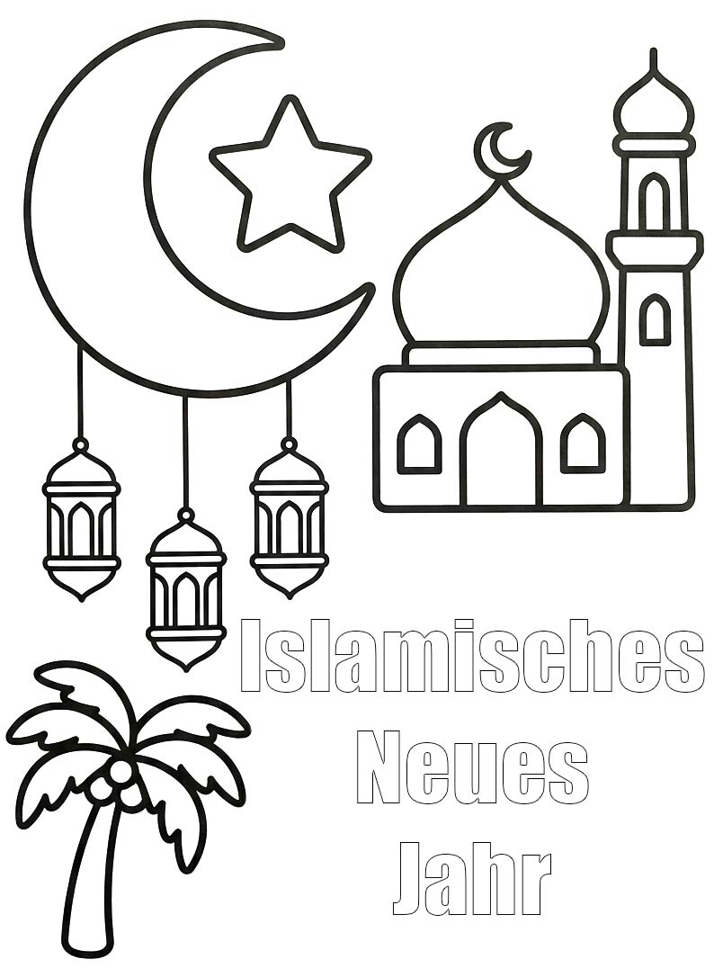 Islamisches Neues Jahr ausmalbilder