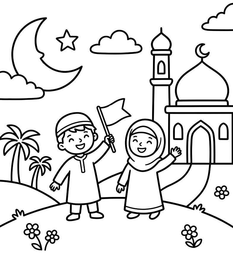 Islamisches Neues Jahr zum Ausdrucken für Kinder