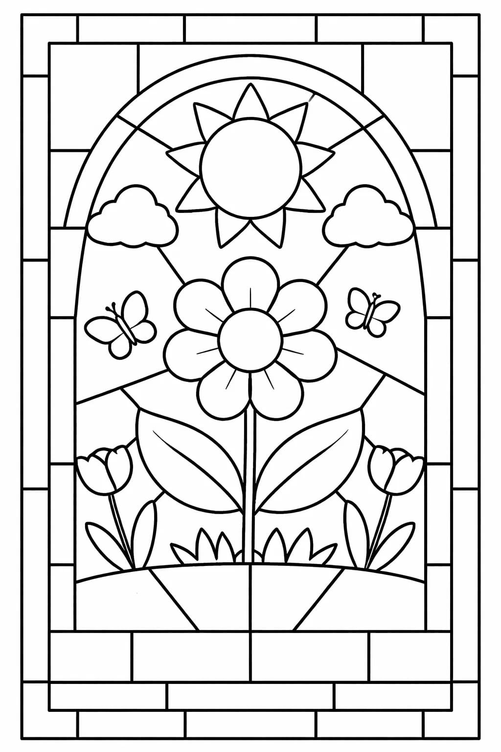 Kostenlos druckbare Buntglas