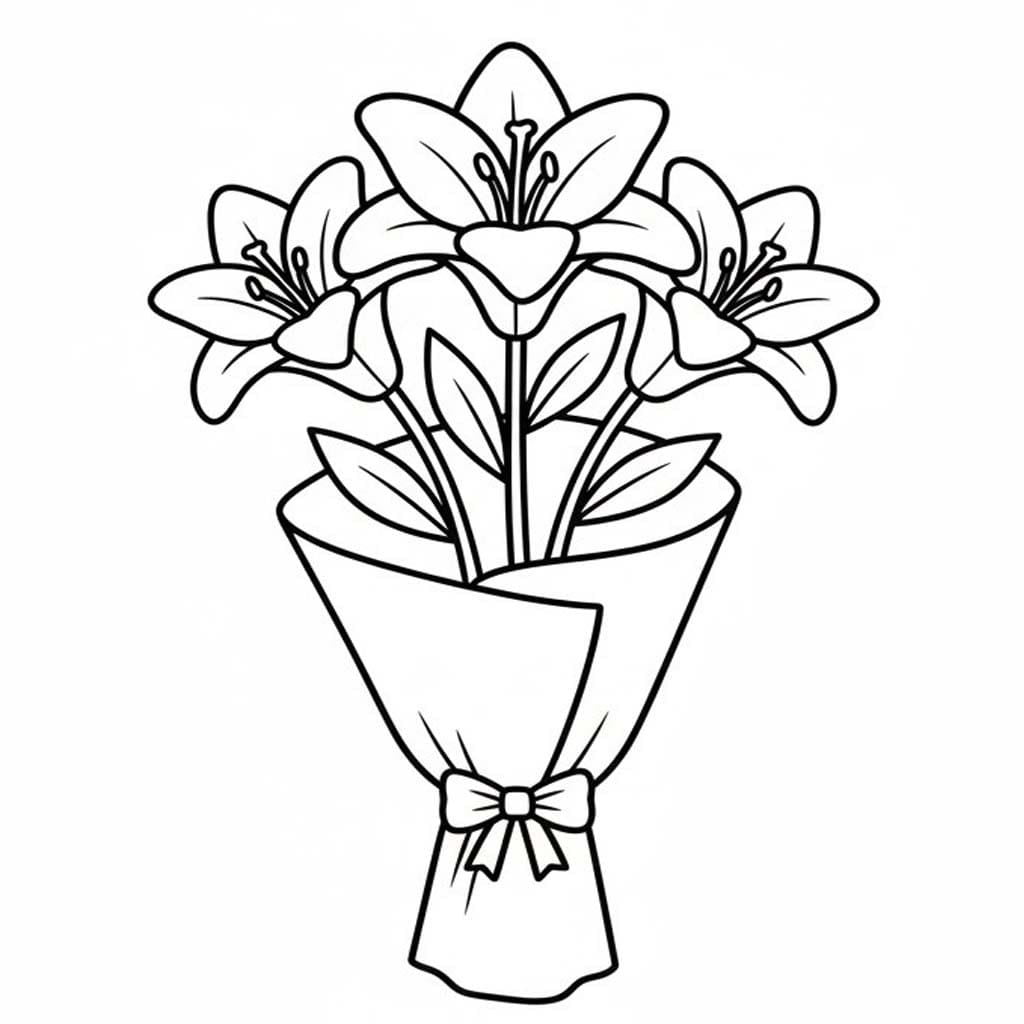 Lilien druckbare einfach