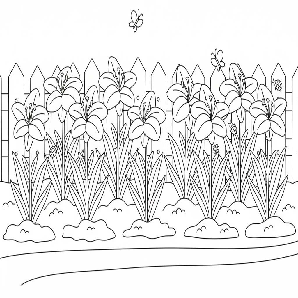Lilien druckbare schlicht