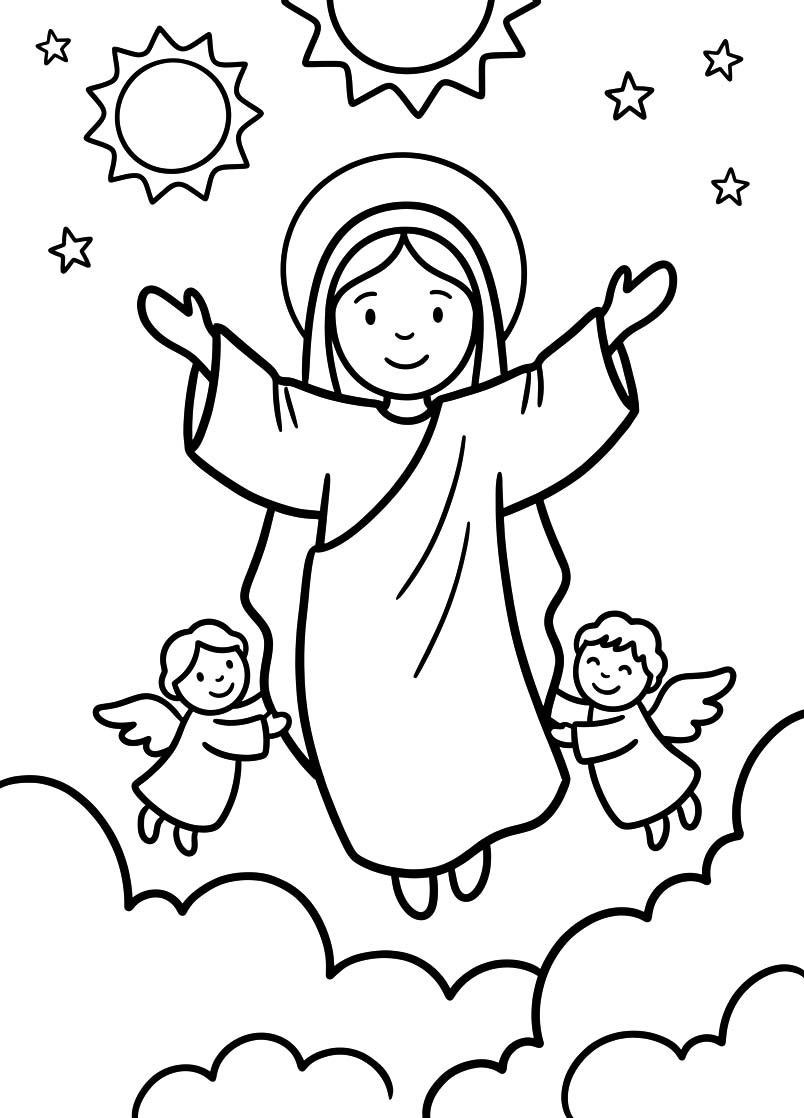 Mariä Himmelfahrt kostenlos druckbare für Kinder