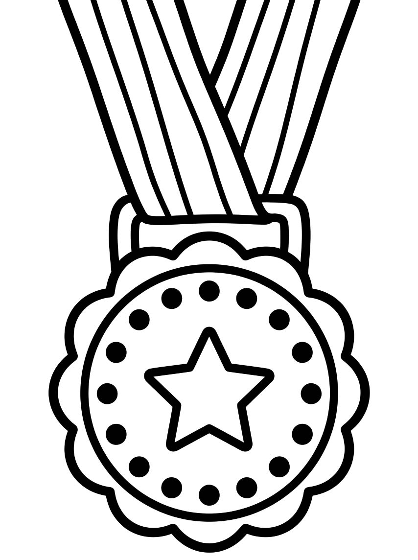 Medaille druckbare basisch